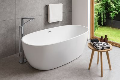 Oval acrylic freestanding bathtub Deante Alpinia - 170 x 80 cm Oval acrylic freestanding bathtub Deante Alpinia - 170 x 80 cm