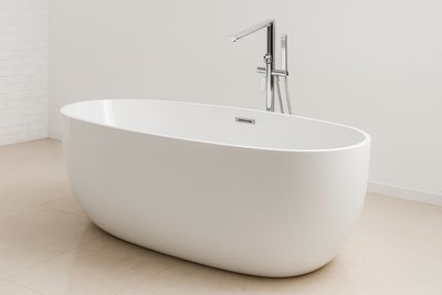 Oval acrylic freestanding bathtub Deante Alpinia - 170 x 80 cm