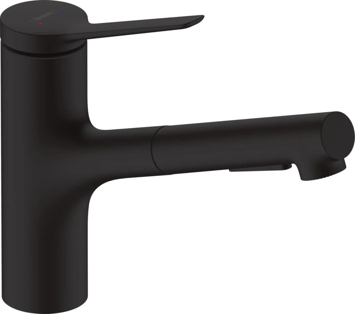 Mitigeur de cuisine Hansgrohe Zesis M33 150 avec douchette extractible 2 jets finition noir mat