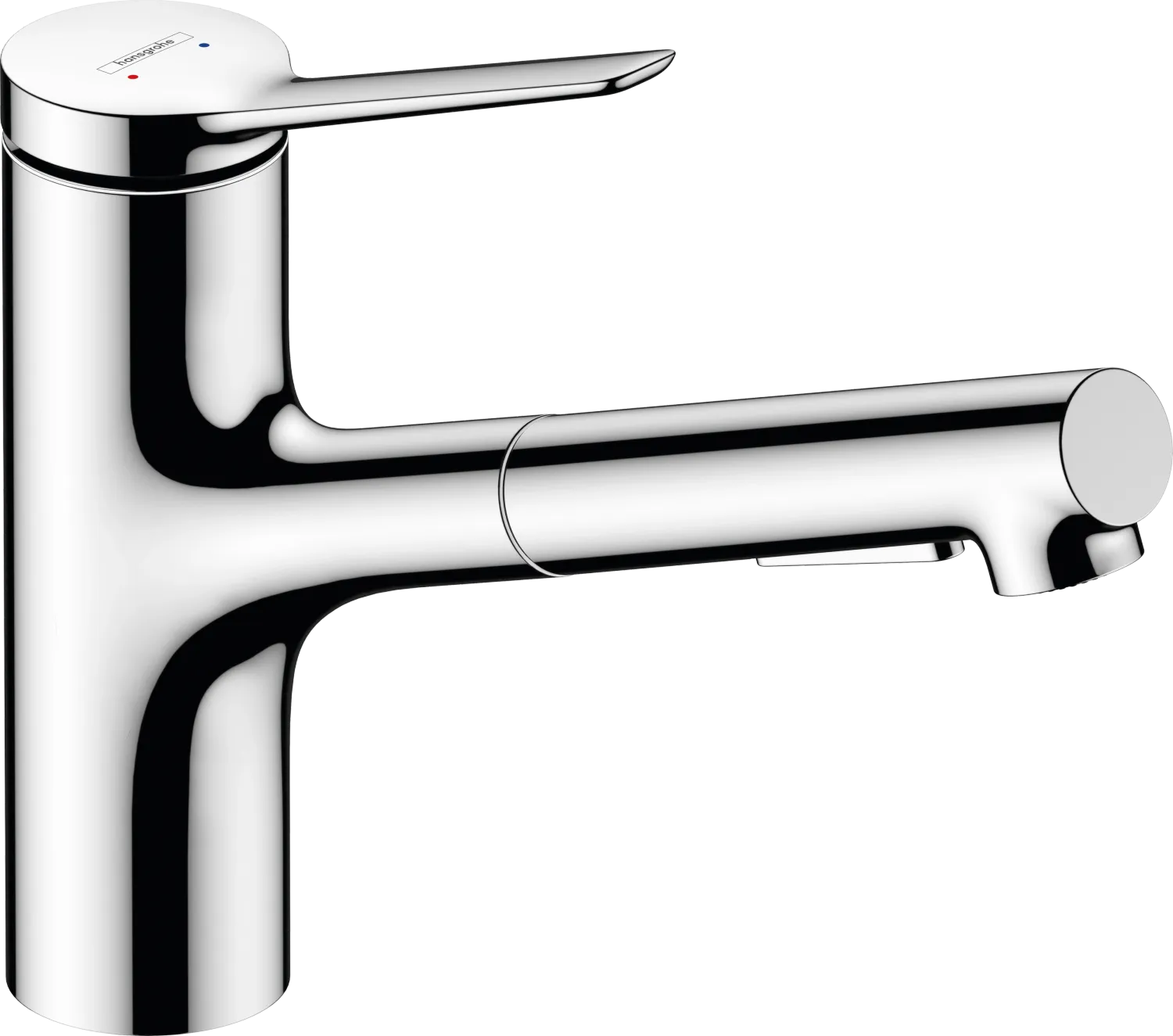 Mitigeur de cuisine Hansgrohe Zesis M33 150 avec douchette extractible et 2 jets finition chromée