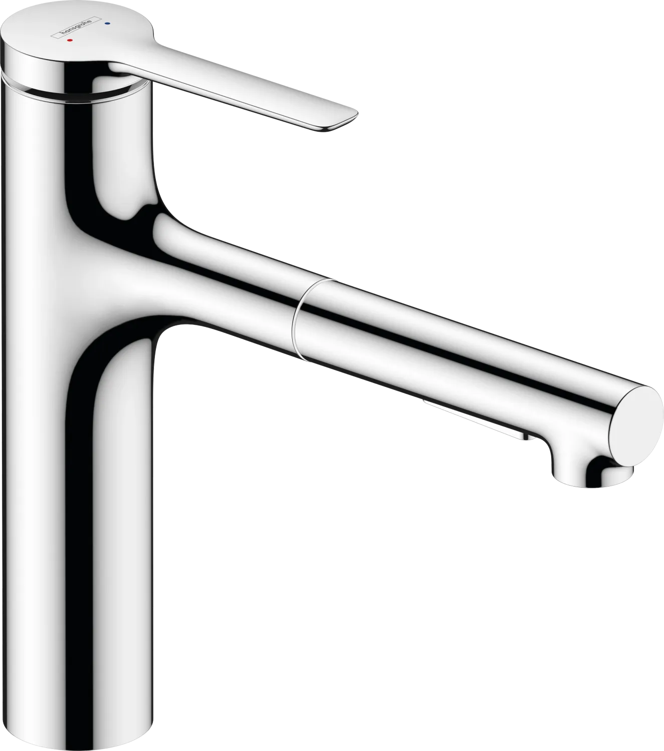 Mitigeur de cuisine Hansgrohe Zesis M33 160 avec douchette extractible et 2 jets finition chromée