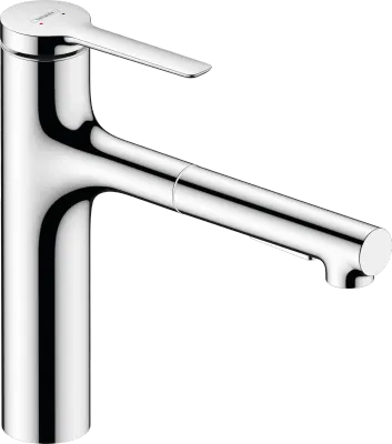 Mitigeur de cuisine Hansgrohe Zesis M33 160 avec douchette extractible et 2 jets finition chromée