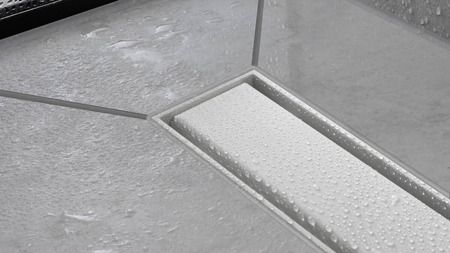 Set de finition Hansgrohe RainDrain Match 700 mm avec cadre réglable en acier inoxydable brossé