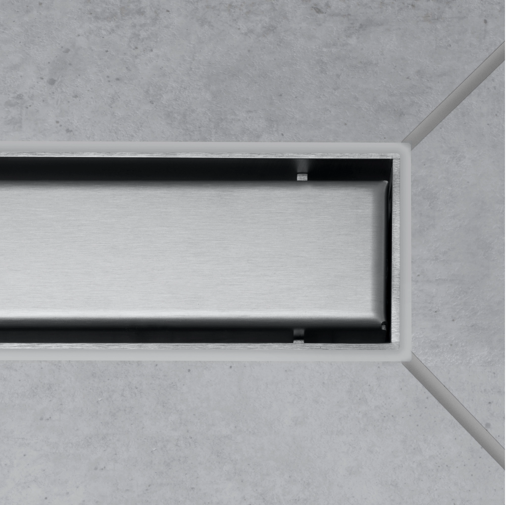 Set de finition Hansgrohe RainDrain Match 700 mm avec cadre réglable en acier inoxydable brossé - vue 3