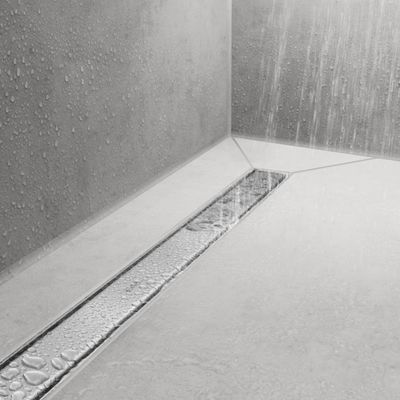 Set de finition Hansgrohe RainDrain Match 700 mm avec cadre réglable en acier inoxydable brossé