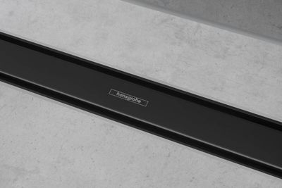 Set de finition Hansgrohe RainDrain Match 700 mm avec cadre réglable en noir