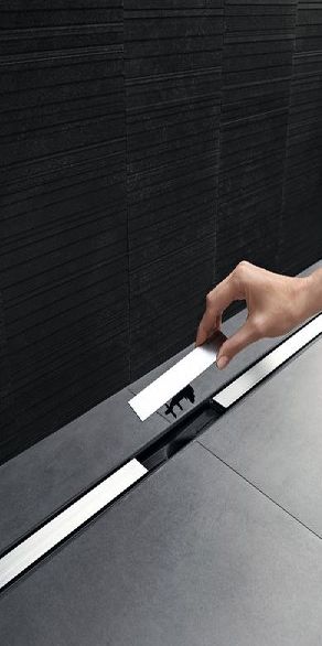 Set de finition Geberit CleanLine60 - Métal brossé - Longueur 30 - 130 cm