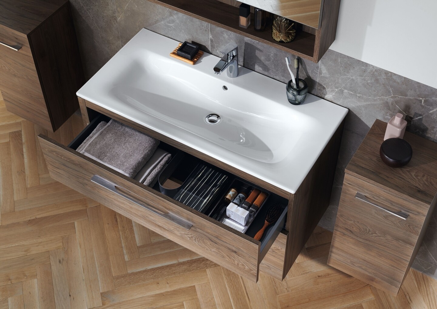 Geberit Selnova Square 80 cm Washbasin for Furniture