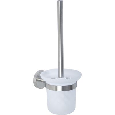Porte-balai WC Nofer Niza en chromé satiné