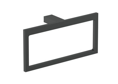 Anneau porte-serviette Nofer Corinto en noir mat
