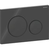 Plaque de déclenchement Geberit Sigma20 / Noir - anneaux design : noir mat