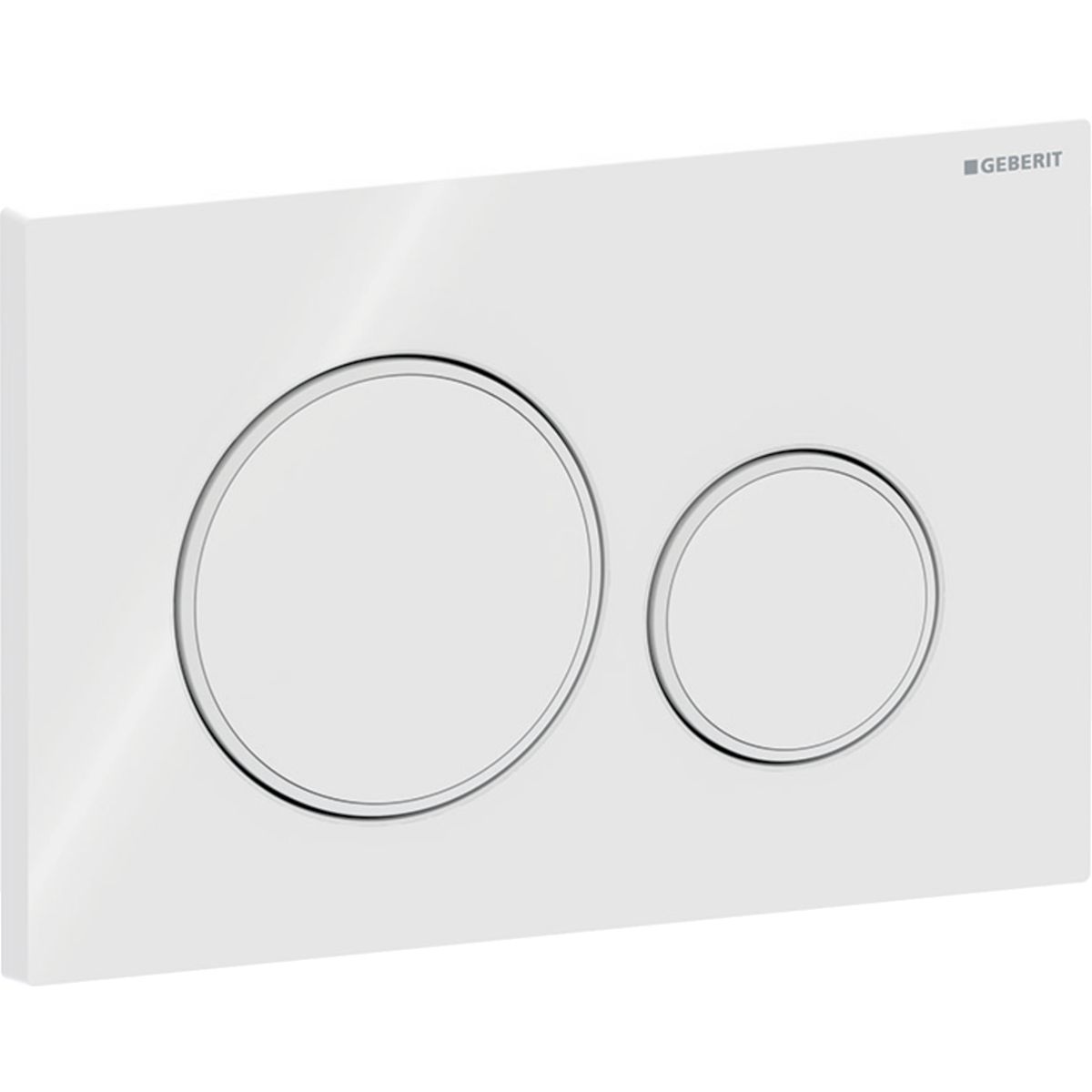 Geberit Sigma20 Flush Plate / White - Design Rings: Matte White