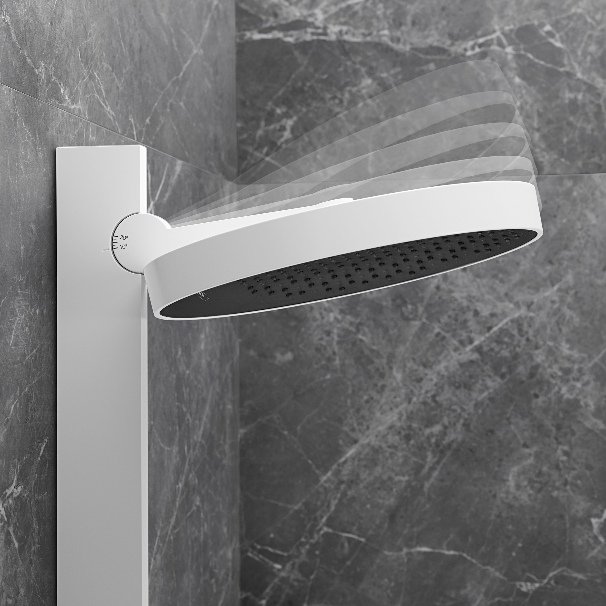 Colonne de douche Showerpipe Hansgrohe Rainfinity 360 1 jet pour installation encastrée en blanc mat - vue 7