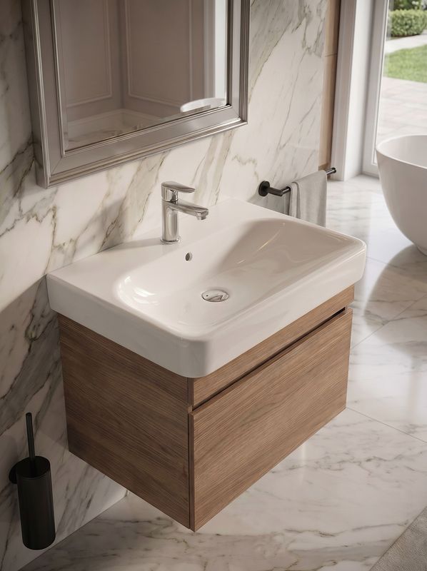 Meuble de salle de bains à un tiroir pour lavabo Geberit Smyle 60 cm (sans vasque)