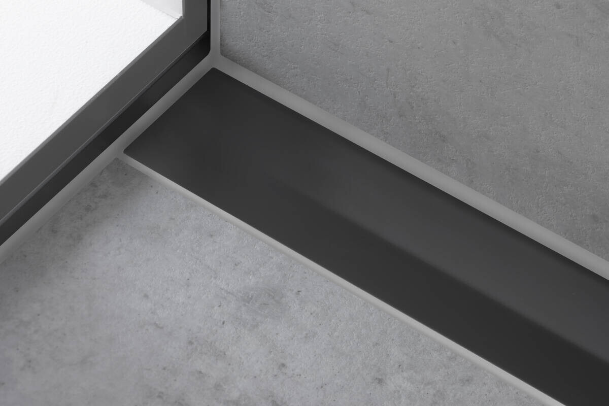 Set de finition Hansgrohe RainDrain Flex 700 mm découpable, en noir mat — vue 3