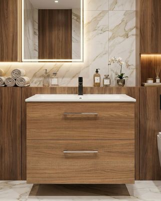 Geberit Selnova Square 80 cm Bathroom Vanity with Two Drawers (without Basin)