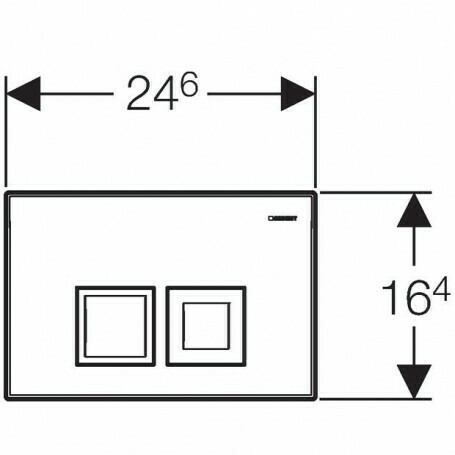 Geberit Delta 35 Dual Flush Actuator Plate in Glossy Chrome