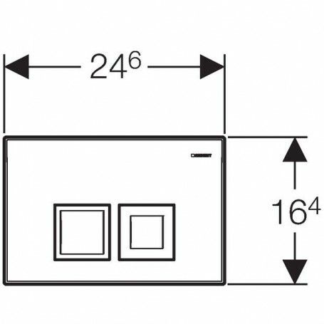 Geberit Delta 35 Dual Flush Actuator Plate in Glossy Chrome