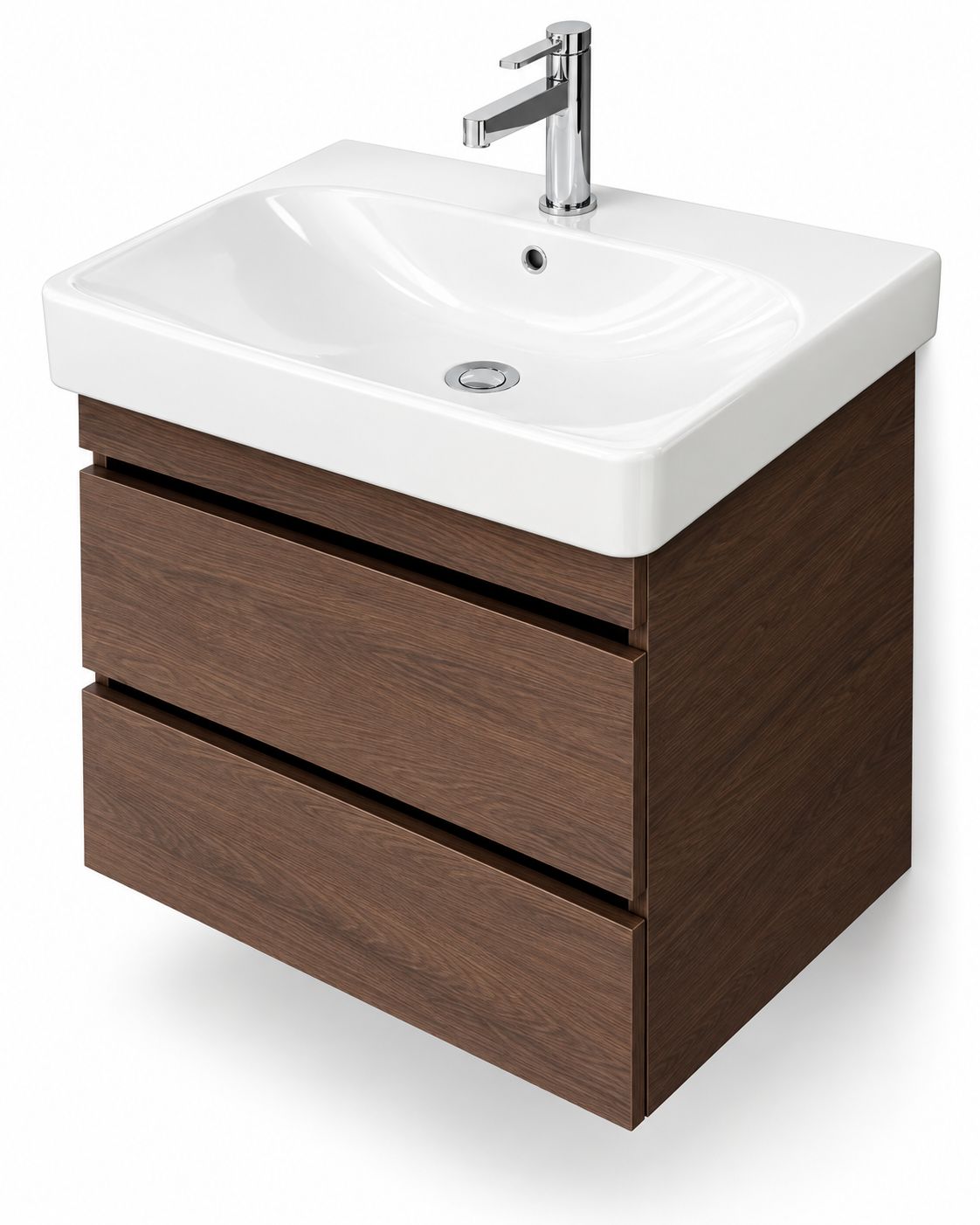 Meuble de salle de bains à deux tiroirs pour lavabo Geberit Smyle 60 cm (sans vasque) — Vue produit 8