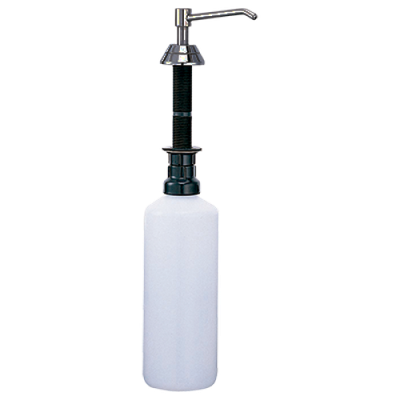 Distributeur manuel de savon liquide pour montage sur comptoir Nofer Inserts en blanc