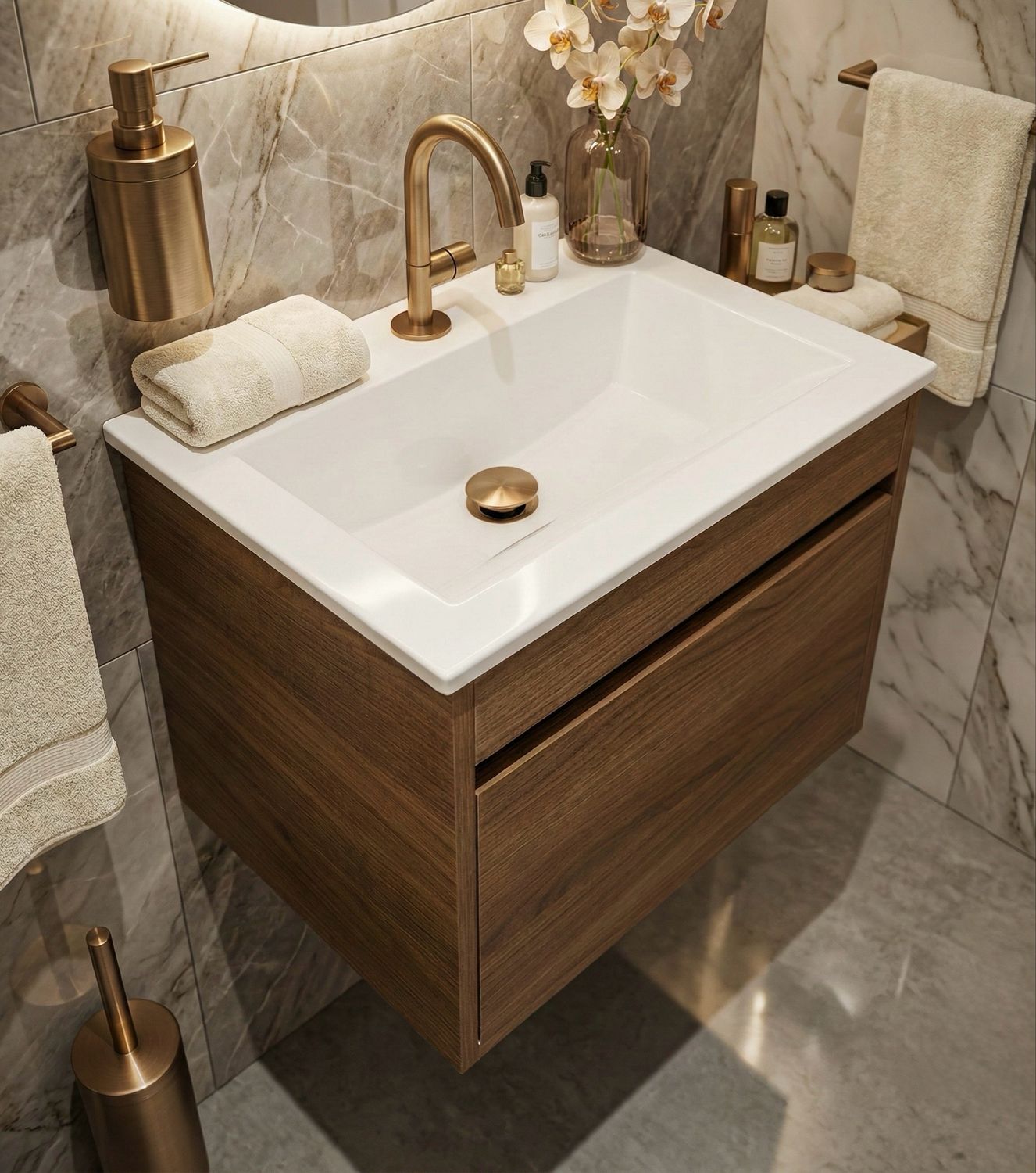 Meuble de salle de bains Oceana 56 cm à un tiroir (sans vasque)