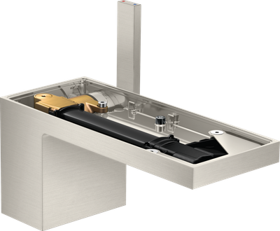 Mitigeur de lavabo AXOR MyEdition 70 sans plaque avec bonde push-open en acier inoxydable brossé