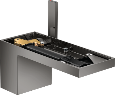 Mitigeur de lavabo AXOR MyEdition 70 sans plaque avec bonde push-open en noir chromé poli