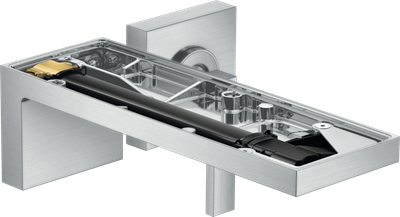 Mitigeur de lavabo encastré AXOR MyEdition sans plaque, bec 221 mm avec bonde à écoulement libre en chromé brossé