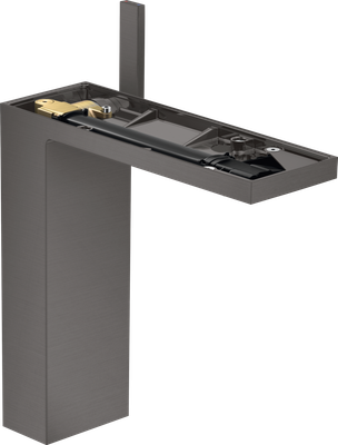 Mitigeur de lavabo AXOR MyEdition 230 sans plaque, avec bonde push-open en noir chromé brossé