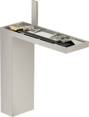 Mitigeur de lavabo AXOR MyEdition 230 sans plaque, avec bonde push-open en acier inoxydable brossé