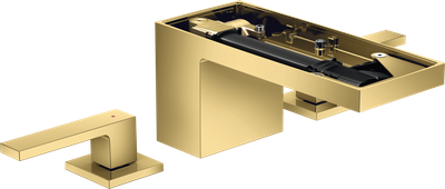Mélangeur de lavabo 3 trous AXOR MyEdition 70 sans plaque, avec bonde push-open en doré poli