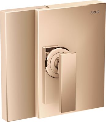 Set de finition pour mitigeur de douche encastré AXOR Edge en or rouge poli