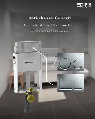 Geberit Combifix Alpha 12 cm Frame for Installation in Masonry Walls