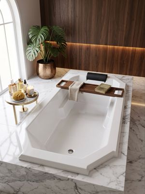 Luxor Bathtub 180 x 102 cm with Integrated Headrest