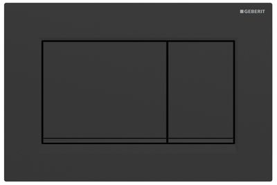 Geberit Sigma20 Square Flush Plate / Matte Black - Design Stripes: Black