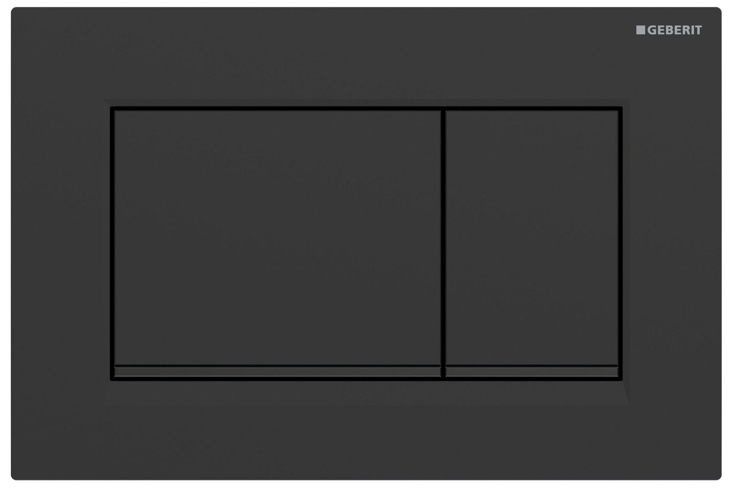 Geberit Sigma20 Square Flush Plate / Matte Black - Design Stripes: Black