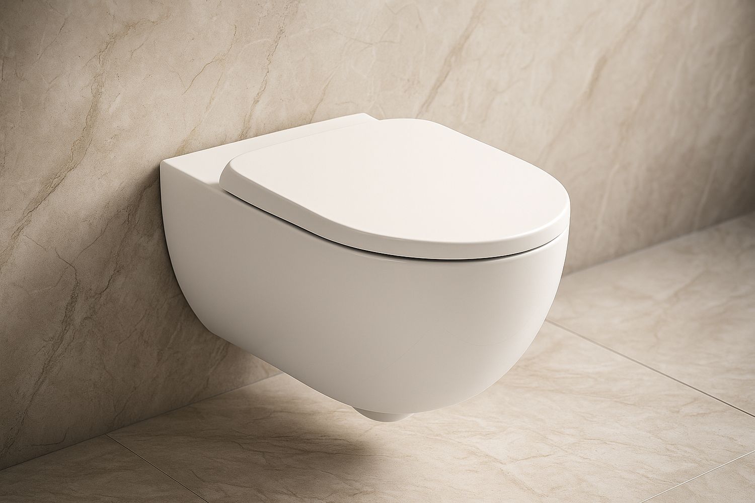 Pack cuvette suspendue Geberit Selnova Premium rond carénée Rimfree avec fixations cachées et abattant à abaissement automatique déclipsable antibactérien — vue 3