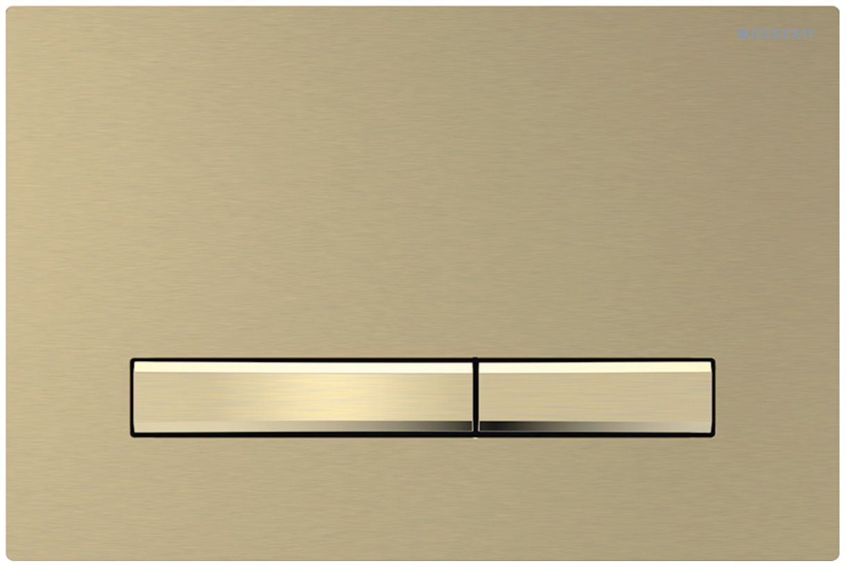 Geberit Sigma50 Flush Plate / Brushed Brass - Brass
