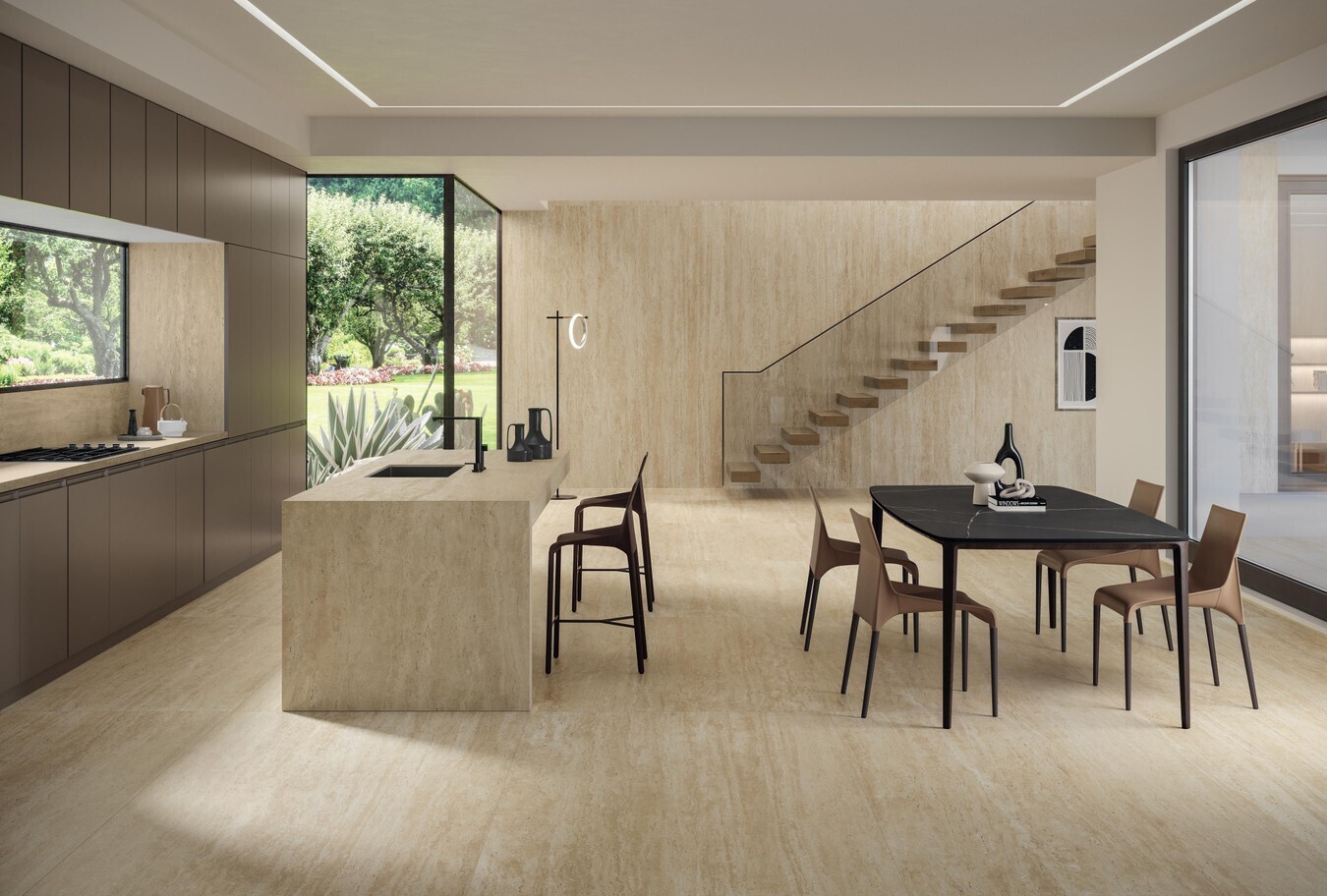 Marvel Travertine Sand Vein Matte Porcelain Stoneware R10 60 x 120 cm - Atlas Concorde