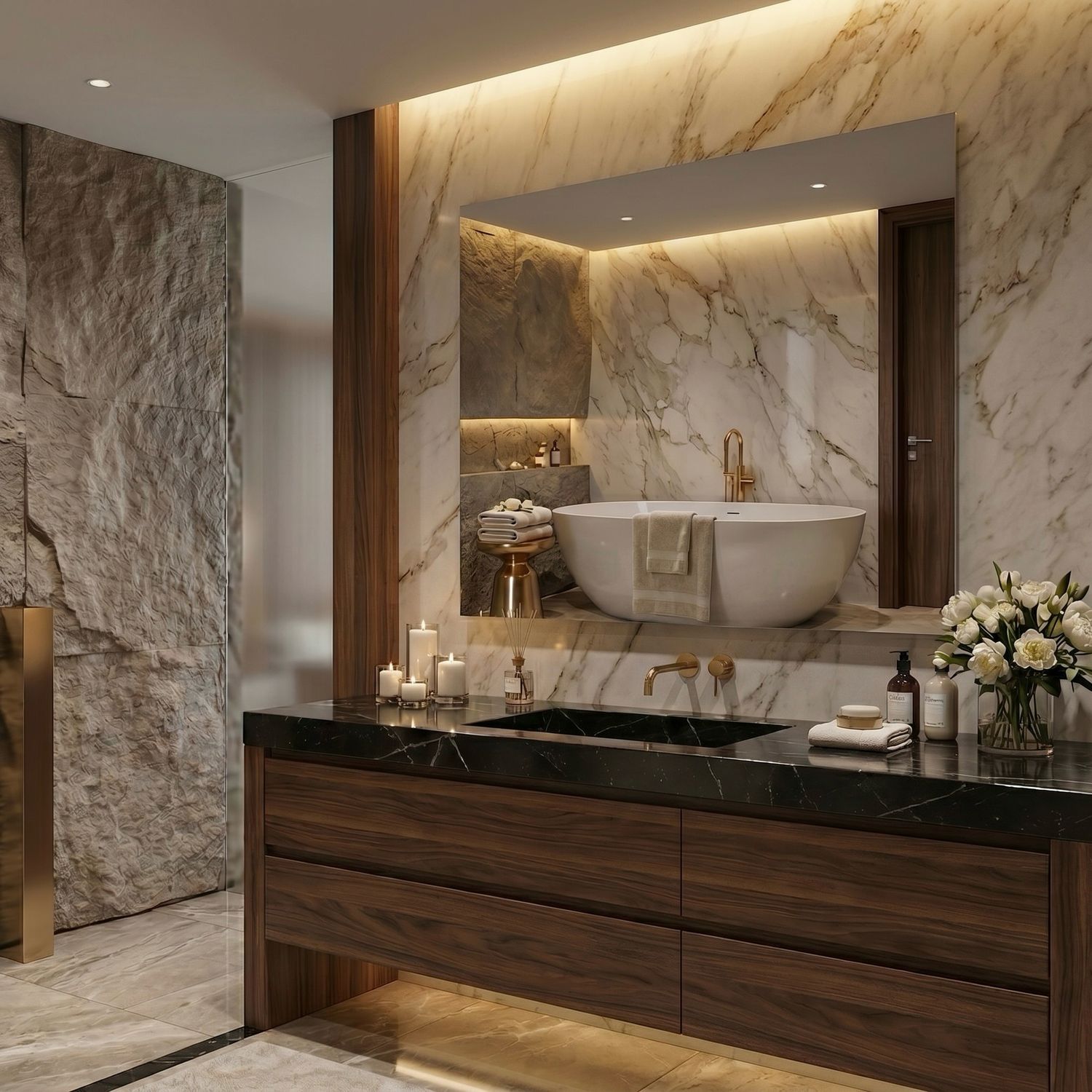 Bathroom Mirror 100 x 80 cm Frameless