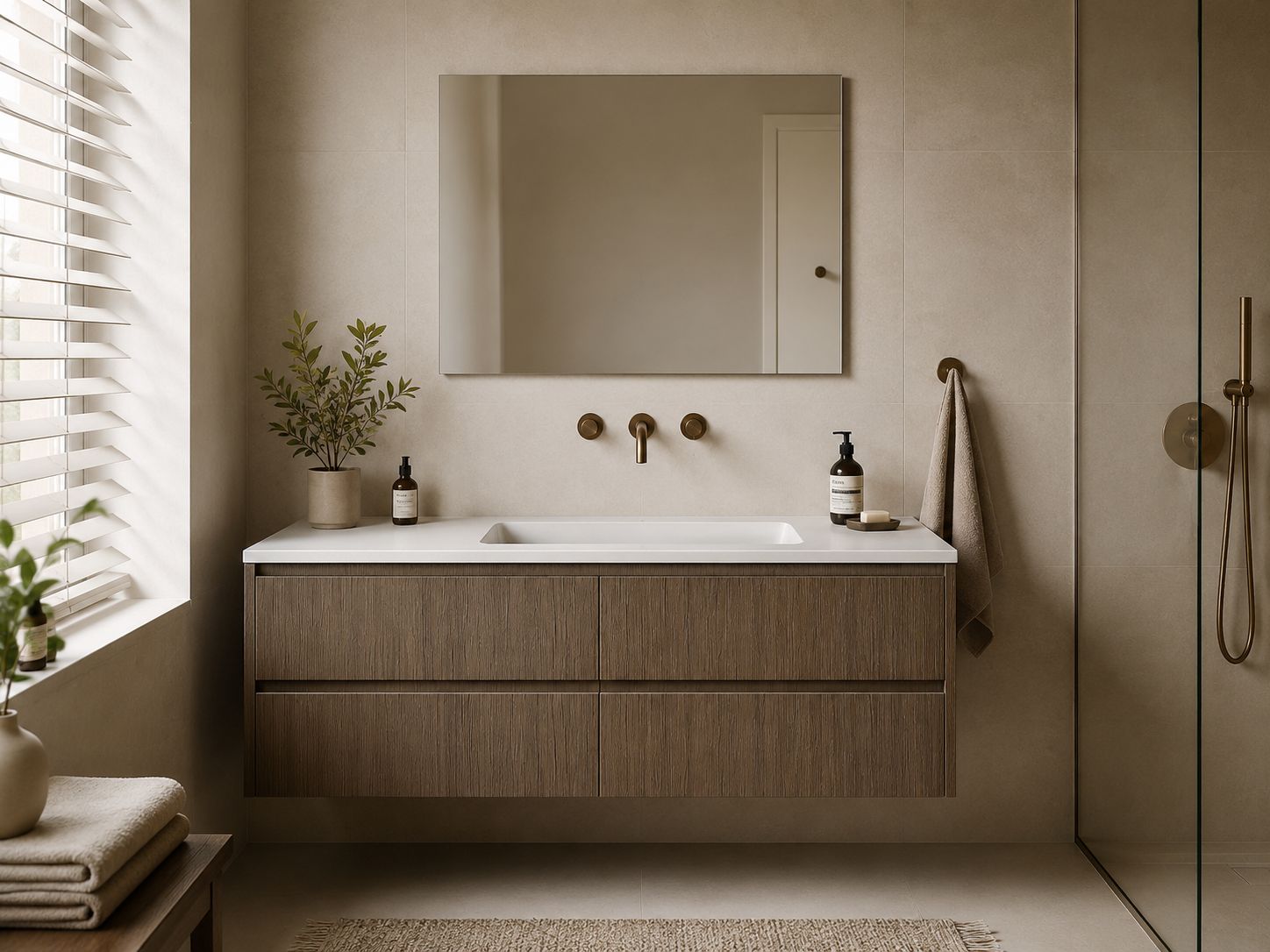 Bathroom Mirror  Frameless
