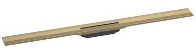 Set de finition Hansgrohe RainDrain Flex 1000 mm découpable pour montage mural en bronze brossé