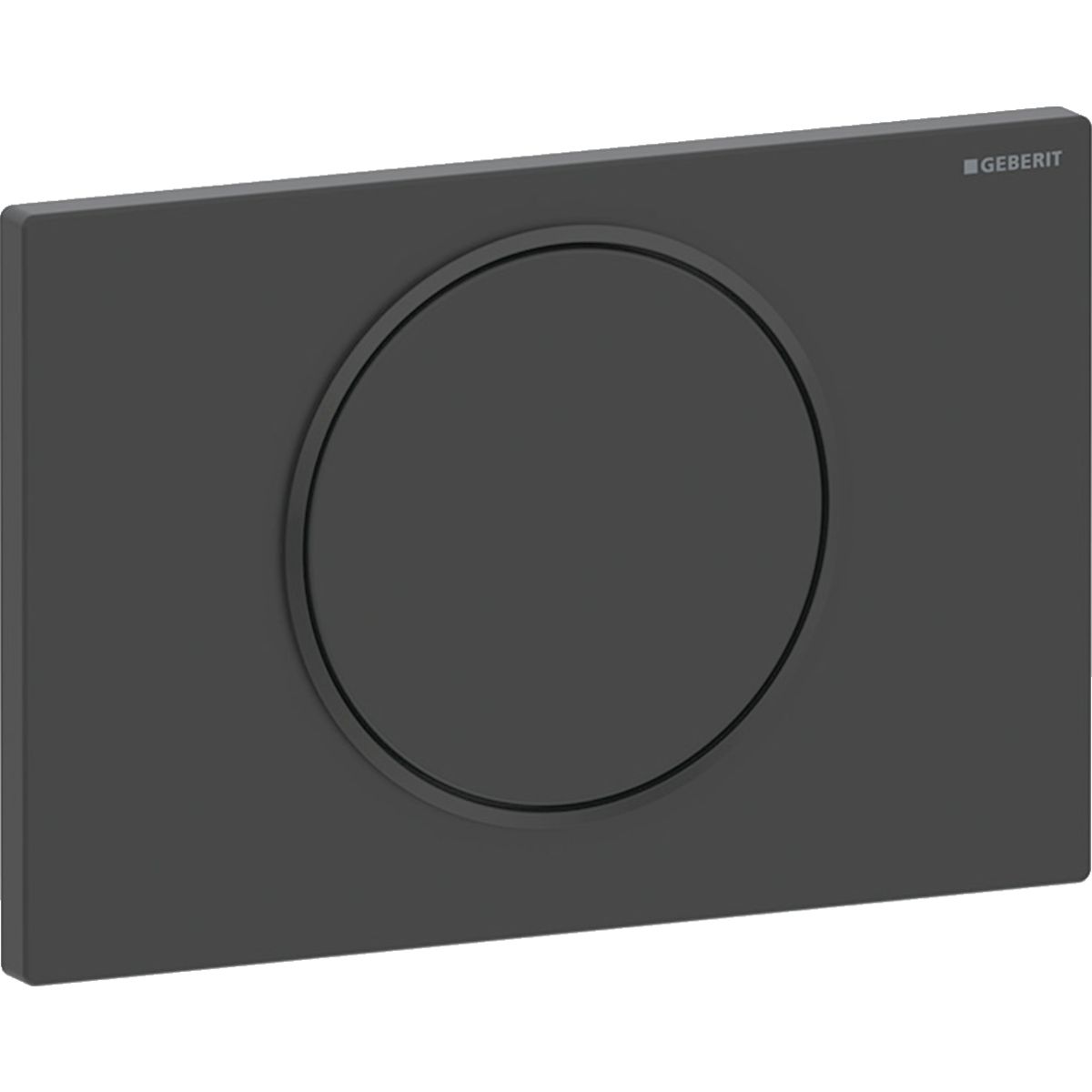 Geberit Sigma10 Actuation Plate in Stainless Steel / Matte Black - Design Ring: Black