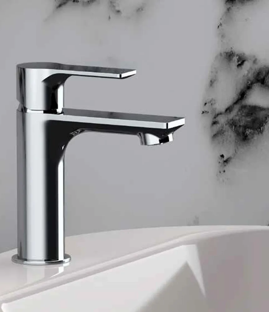 Remer Energy 100 Chrome Brass Sink Mixer with Pop-Up and Drain