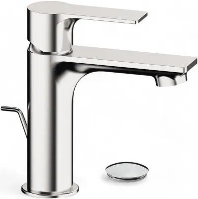 Remer Energy 100 Chrome Brass Sink Mixer with Pop-Up and Drain Remer Energy 100 Chrome Brass Sink Mixer with Pop-Up and Drain
