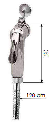 Hygienic WC set with exposed mixer Remer Classline in chrome-plated brass