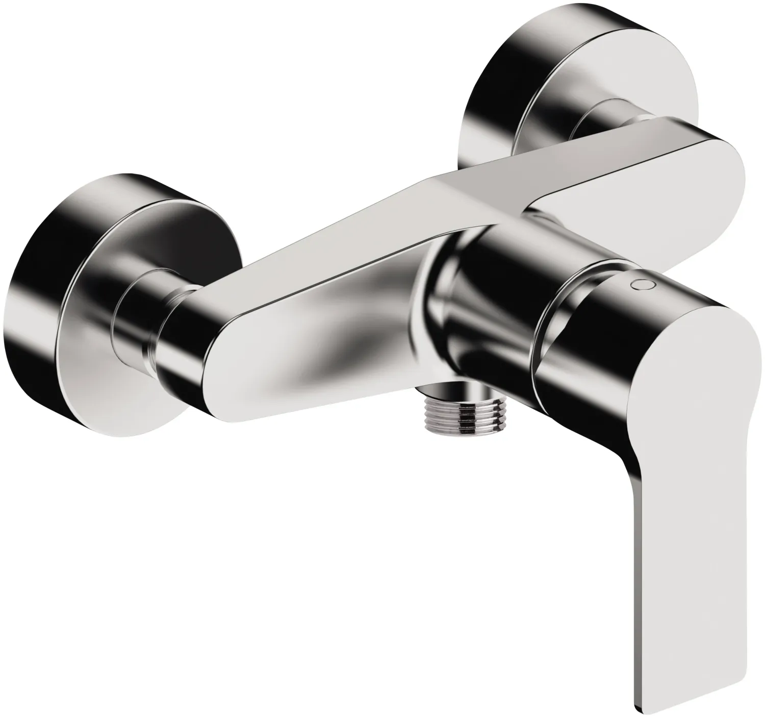 Shower mixer with front lever Remer Energy in chrome-plated brass