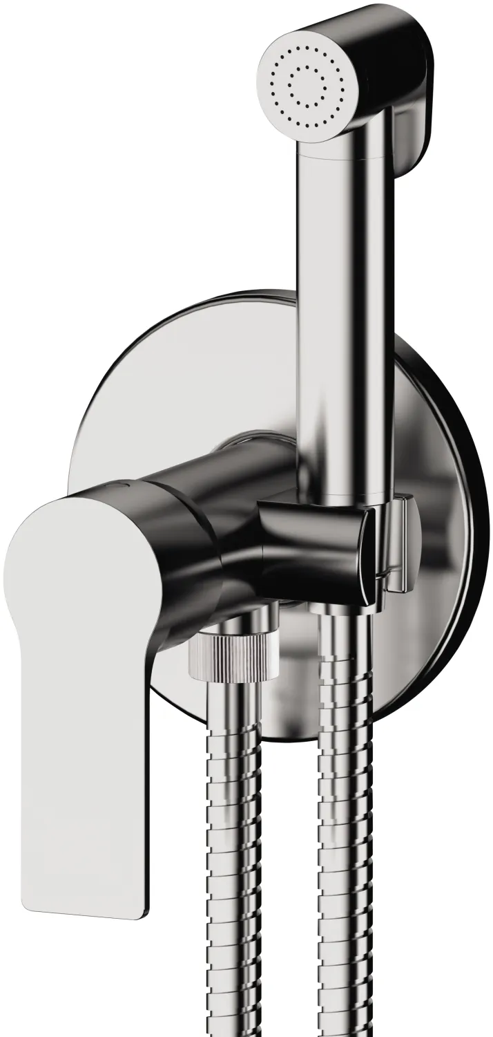 Built-in WC Hygiene Set with Remer Energy Concealed Mixer in Chrome-Plated Brass