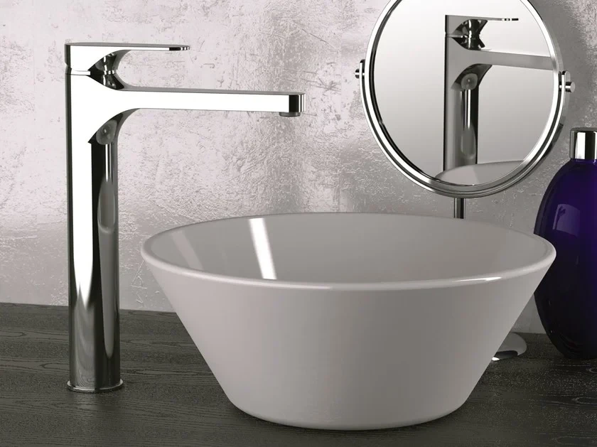 Mitigeur de lavabo Remer Classline 240 avec vidage clic-clac en laiton chromé — vue 2
