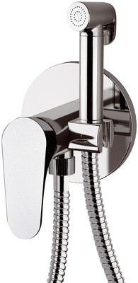 Hygienic WC Set with Built-in Mixer Remer Classline in Chrome-Plated Brass